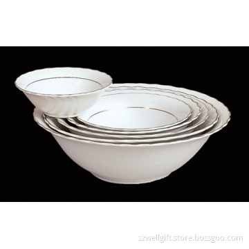 Porcelain Salad Bowl with Ggk (BOL70201)